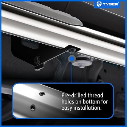 Tyger Auto 3.5" Rider Running Boards Compatible with 2009-2018 Dodge Ram 1500; 2010-2026 2500 3500; 2019-2024 Classic | Crew Cab | TG-SS2D35317 | Side Step Rail Nerf Bars