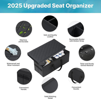 Mixsuper Liner Car Seat Organizer for Subaru Ascent 2019-2026, Console Organizer Backseat Box for Subaru Ascent, Dog Toy Box Storage Bin Kids Toys Baby Supplies Travel Accessories