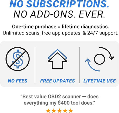 BlueDriver Pro Next Gen OBD2 Scanner – No Subscription, Bluetooth Car Code Reader for iPhone & Android – Diagnose 8000+ Issues, ABS SRS TPMS, Repair Reports, Vehicles 1996+