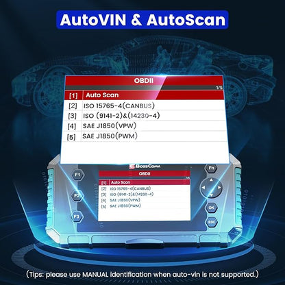 2026 BOSSCOMM IFIX435 All Systems OBD2 Scanner Diagnostic Tool,ABS SRS(Airbag) Transmission Engine Code Reader Diagnostic Scanner for Cars with Auto VIN, Easy to Use, Lifetime Free Update，EN/ES Ver
