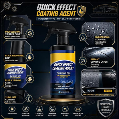 3-Pack Quick Effect Coating Agent for Car, Upgraded Car Coating Spray for Shine & Protection, Waterless Scratch Polish and Paint Shield Kit with 3 Microfiber Towels and 3 Sponges