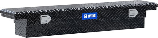 UWS EC10312 63-Inch Gloss Black Heavy-Wall Aluminum Slim Truck Tool Box with Low Profile, RigidCore Lid