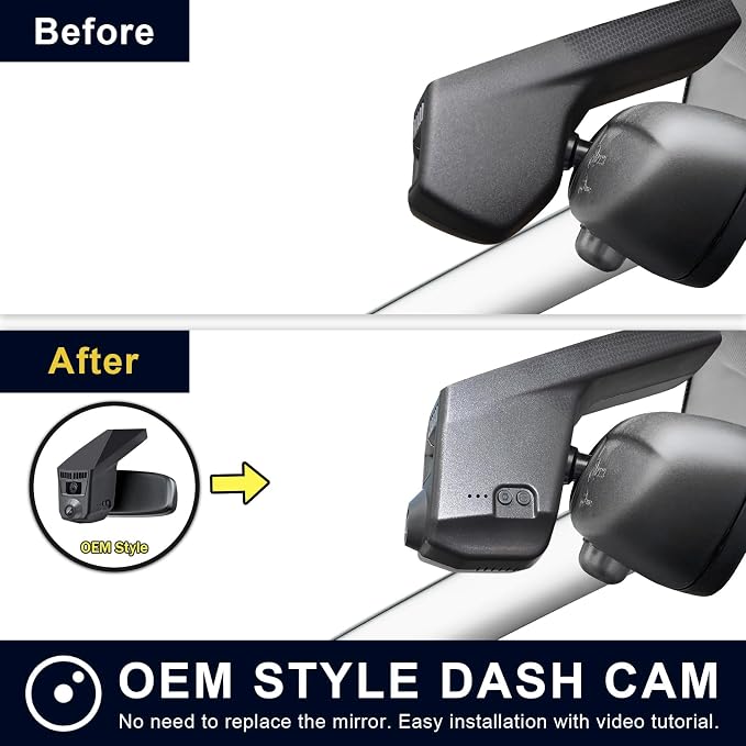 Mangoal Front 4K & Rear 1080p Dash Cam for BMW 3-Series Gen6 F30 F31 F34 F35 2012 2013 2014 2015 2016 2017 2018 Select 2019 M3 F80(Model C), OEM Style, 2160P UHD Video, WiFi & APP, GPS, 128GB Card