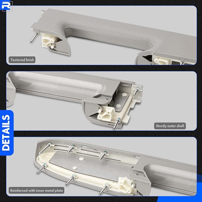 22818466 Front Left Driver Side Armrest Repair Kit Fit for Chevy Silverado 1500 2500HD 3500HD 2010-2014 For GMC Sierra 1500 2500 HD 3500 HD 2010-2014 Door Panel with Release Handle Below Armrest -Gray