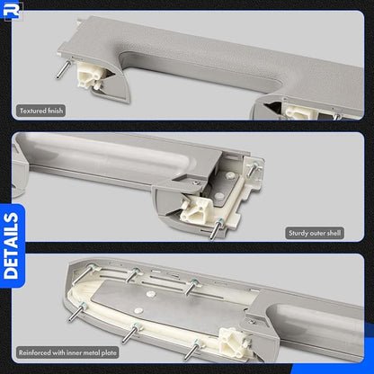 22818466 Front Left Driver Side Armrest Repair Kit Fit for Chevy Silverado 1500 2500HD 3500HD 2010-2014 For GMC Sierra 1500 2500 HD 3500 HD 2010-2014 Door Panel with Release Handle Below Armrest -Gray