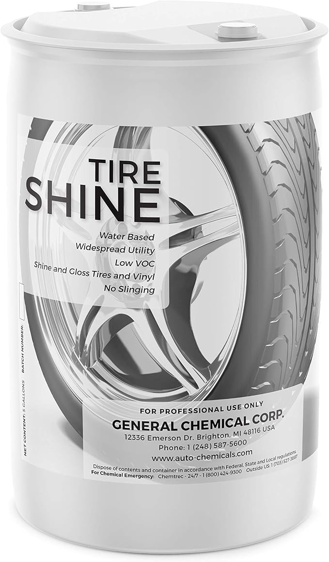 AutoGeneral - Tire Shine - Water-Based Cleaner - High-Gloss Tire Dressing - Protects Against Cracking, Fading and UV Effects - Industrial Strength - 55 Gallon Drum