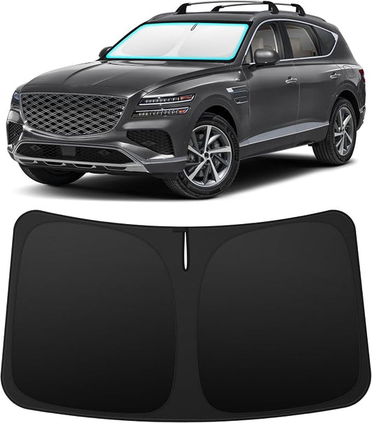 INSAUTO Custom Fit Windshield Sun Shade Accessories for Genesis GV80 2021-2026, Foldable Front Window Sunshade, UV & Heat Reflector, Keeps Interior Cool, Includes Storage Bag