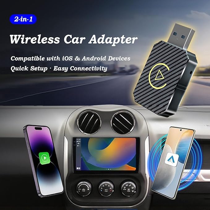 Car Wireless CarPlay Adapter for Cadillac CTS-V 2011 2012 2013 2014 2015, Dual-System Automotive, Vehicle CarPlay,C