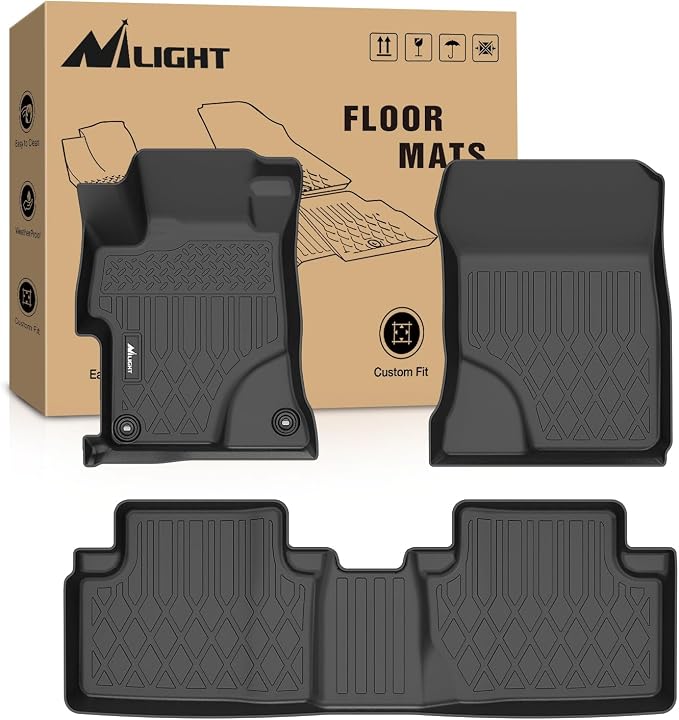 Nilight TPE Floor Mats for Honda Civic Sedan 2012 2013 2014 2015, All Weather Custom Fit Heavy Duty Floor Liners