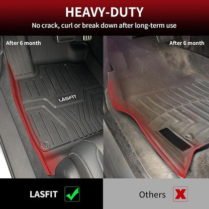 LASFIT Floor Mats & Trunk Mat for 10th Honda Accord Sedan 2018-2022 Gasoline & Hybrid, All Weather TPE Custom Fit Floor Liner, 1st & 2nd Row & Cargo Mat Full Set, Black