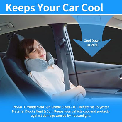 INSAUTO for Subaru Impreza Windshield Sun Shade Fit for Crosstrek Baja XV Crosstrek 2012-2025 Foldable Sunshade Car Sun Visor Cover Protector 210T Reflective Shade Blocks UV Rays Car Accessories L