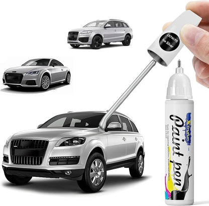 LX7W Ice Silver Touch Up Paint Compatible with Audi, DIY Car Paint Scratch Repair, Quick & Easy Fix Automotive Scratch Repair for Q5/Q7/A3/A4/A5/A6/A7/A8/S4/S5/S6/S7/S8/R8/TT/TTS