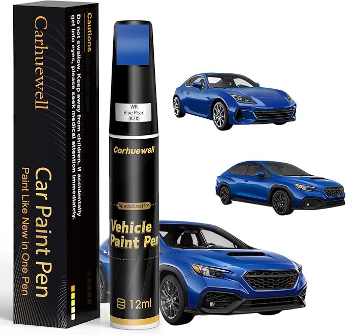 WR Blue Pearl(K7X) Touch Up Paint Compatible with SUBARU, Exact Match Car Paint Pen Automotive Scratch Repair Remover Kit Quick & Easy Solution for Vehile Chips and Nicks