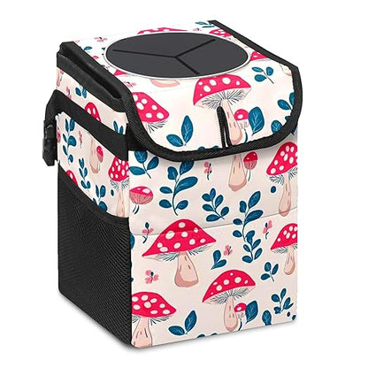 Car Trash Can – Multi-Purpose, Lightweight and Portable with Durable Water-Resistant Coating, No Installation Required, Practical and Ample Capacity, Variety of Colors.Mushroom