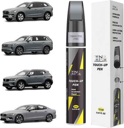 XNA Vapour Grey(740) for Volvo Touch Up Paint, Car Scratch Remover for Nicks and Chips Repair, 2-In-1 Quick & Easy Fix Car Scratch Repair Kit with Exact Color-Matched