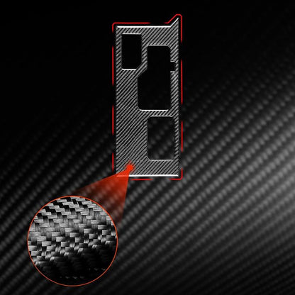 NVCNX Real Premium Carbon Fiber for Toyota Tundra 2022-2026 / Sequoia 2023-2026 2024 2025 Car Center Console Gear Shift Panel Cover Interior Trim Accessories Overlay Sticker 1PC for Rear Wheel Drive
