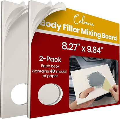 Calvana Car Body Filler Repair Kit, Includes Multi-Layered Disposable Paper