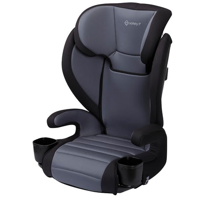 Safety 1st Grow and Go 2-in-1 Booster Car Seat with ComfortWings, Converts High-Back to Backless, 19" Wide, Slim Design, Lightweight, Foldable, Easy-Clean, Cup Holders, 40-100 lbs, Black Sand