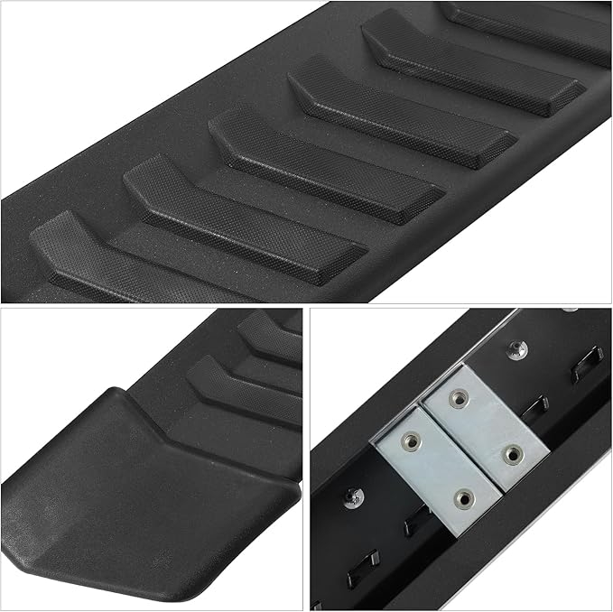 COMNOVA Pair Running Board Nerf Bar Compatible with 2017-2026 Ford F250 Superduty Super Cab（3/4 Size Rear Doors） Rocker Slider Side Steps, Width 6 Inches V Style with OE Style Brackets.