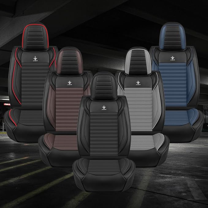 Seat Covers Full Set Fit for Nissan Rogue 2015-2026, Breathable and Comfortable Leather Car Seat Cover, Standard Waterproof Cushion Cover Auto Interior Accessories (Black)