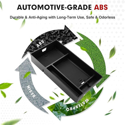 Autorder Center Console Organizer for 2022 2023 2024 2025 2026 Lexus NX NX 250/NX 350/NX 350h 450h+ Accessories Armrest Storage Box Secondary Insert Tray with Anti-Slip Mat