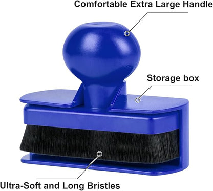 BABYSHEEP Tire Shine Applicator Brush - Large Automotive Tire Dressing Applicator with Storage Stand for Car Detailing & Wash Kit, 3.6 Inch Length (Blue)