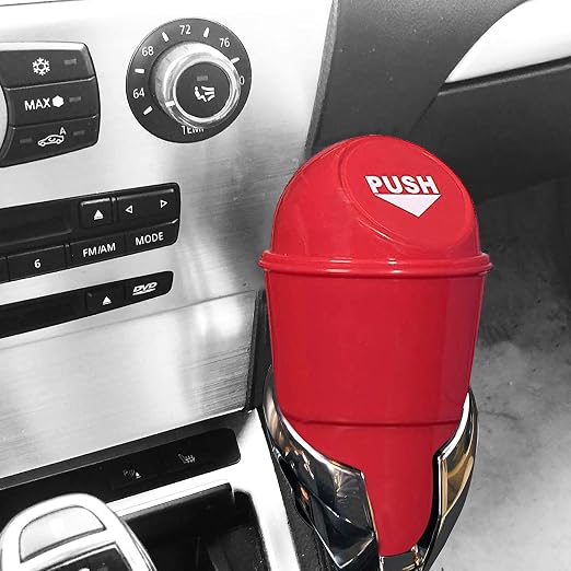 Hammont Mini Trash Can for Car - 4 Pack, 3.75"x6.5" Miniature Trash Bin - Cute Vehicle Accessories, Compact and Convenient Trash Can