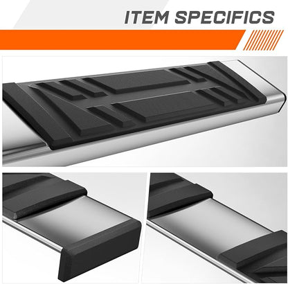 PM PERFORMOTOR 6.5" Running Boards Compatible with 2006-2018 Toyota RAV4, Pair of Stainless Steel Side Rails Step Bars with 6 Pcs Brackets, Polished Chrome