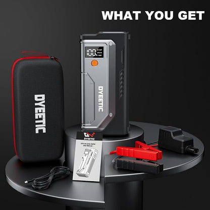 7000A Jump Starter, 12V Car Battery Booster Pack(All Gas/12.0L Diesel)，Car Starter Smart Jumper Cables with Quick Charger, Battery Jumper 26800mAh Portable Power Bank，800LM Flashlight