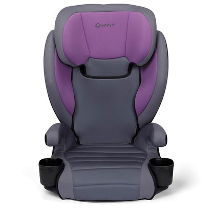 Safety 1st Grow and Go 2-in-1 Booster Car Seat with ComfortWings, Converts High-Back to Backless, 19" Wide, Slim Design, Lightweight, Foldable, Easy-Clean, Cup Holders, 40-100 lbs, Crushed Grape