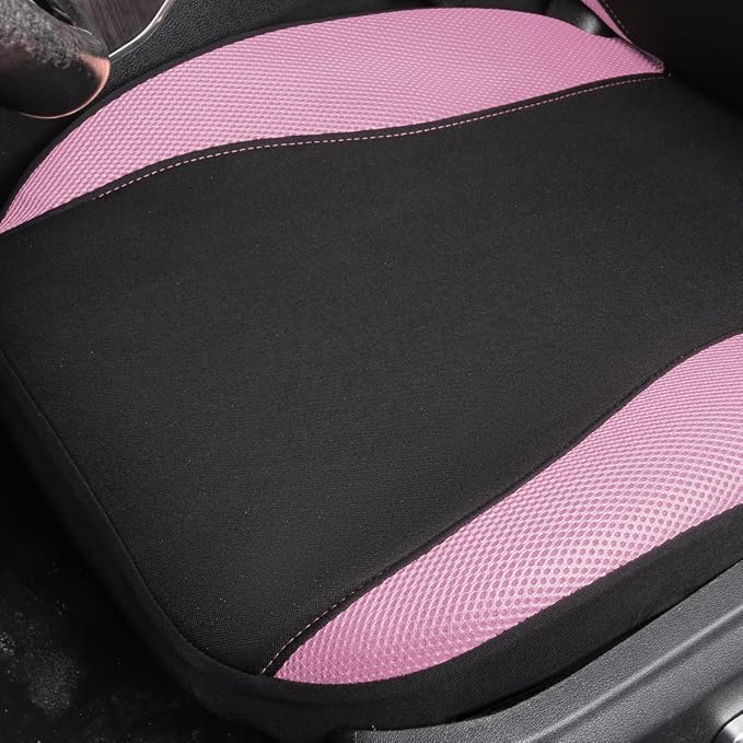 Flying Banner Butterfly car seat Covers ful Set Fashion Universal Lady Woman Female Rear Bench Split Colorized (Pink Black, Full Set)