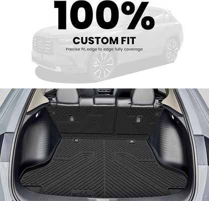 LASFIT Cargo Mat with Backrest Mat for Honda HRV 2023-2026 & for Acura ADX 2025-2026, All Weather TPE Custom Fit Trunk Mat Cargo Liner with Seatback Mat Accessories, Black