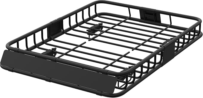 Universal Roof Rack Basket 51" x 36"x 5",Rooftop Cargo Carrier 300 Lb, Rust-Proof Roof Basket for SUVs, Trucks & Vehicles