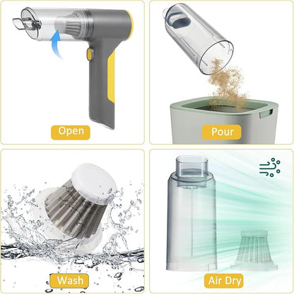 4 in 1 Wireless Handheld Vacuum Cleaner, 13000Pa Super Suction, 6000mAh Battery, Type-C, Green