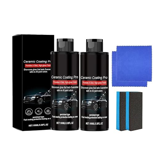 Nano Ceramic Coating for Cars, Nano Quick Coat Restores, Revolutionary Nano Spray for Car Detailing, Deep Gloss Shine and Long-Lasting Polish (2Pcs)