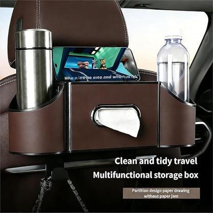 4-in-1 car organizer back seat, Multi-Pocket backseat car cup holder, Universal back seat cup holders for cars, car organization, for Travel & Daily Use (KARTAN)