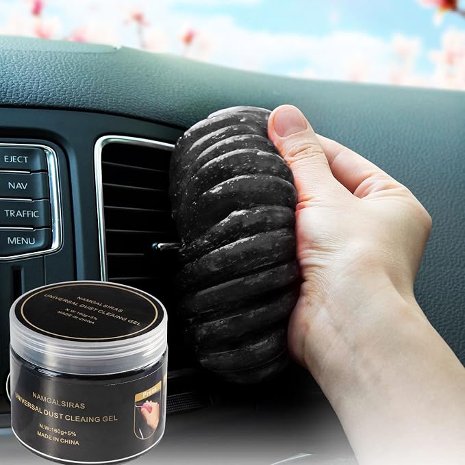 Cleaning Gel for Car Cleaner Cleaning Kit Automotive Air Vent Dust Cleaning Slime for Auto Cleaning Putty Universal Dust Car Accessories Car Interior Cleaner Keyboard Cleaning Laptop Black | Automotive Air Vent Dust Cleaning, Universal Dust Cleaner, Ca...