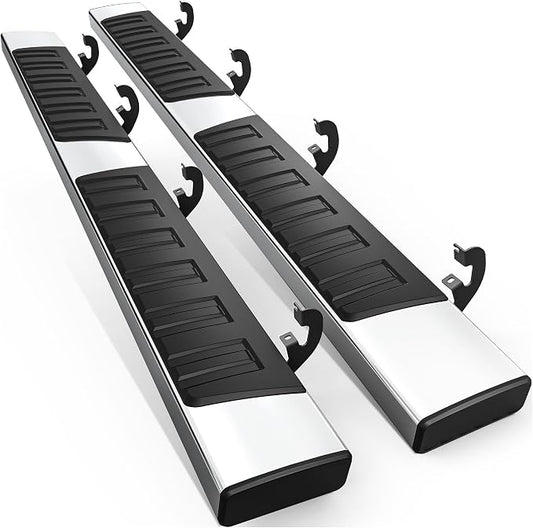 AUTOSAVER88 6.5" Running Boards Compatible with 2019-2026 Chevy Silverado/GMC Sierra 1500, 2020-2026 Silverado/Sierra 2500HD 3500HD Crew Cab Side Steps Nerf Bars (Excl. 2019 1500 LD)