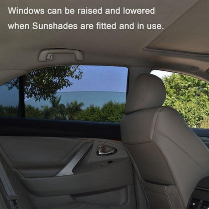 TFY Universal Car Rear Side-Door Square-Window Sunshades - for Vehicles with Side Windows 29.5Inch - 41.5Inch W x 19Inch H (Regular Rectangular Window)