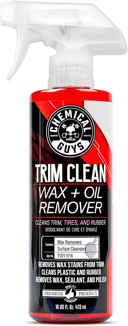 Chemical Guys TVD11516 Trim Clean Wax and Oil Remover (Works on Trim, Tires, and Rubber) Safe for Cars, Trucks, SUVs, Motorcycles, RVs & More, 16 fl oz