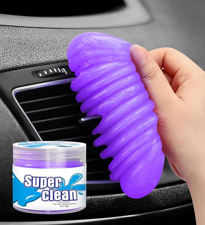 TeSabMi Car Cleaning Gel Car Cleaning Putty Car Putty Car Interior Cleaner Car Slime Car Detailing Kit Car Accessories Gifts for Men Women Stocking Stuffers Purple