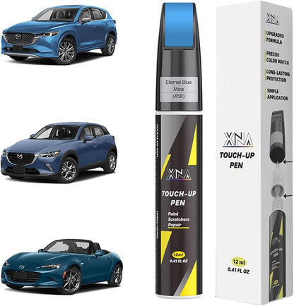 XNA Eternal Blue Mica(45B) for Mazda Touch Up Paint, Car Scratch Remover for Nicks and Chips Repair, 2-In-1 Quick & Easy Fix Car Scratch Repair Kit with Exact Color-Matched