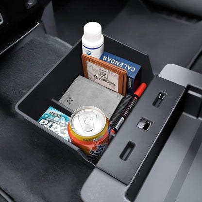 RUNROAD Center Console Organizer Tray Compatible with 2015-2026 Ford F150 and 2017-2026 F250 F350 F450 Accessories, Underseat Storage Organizer Insert Armrest Tray Cup Holder (40/20/40 Jump Seat ONLY)