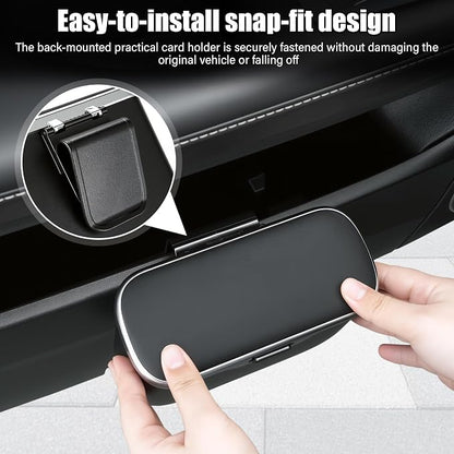 UYYE Car Trash Can, Car Garbage Bin with Lid & Handle - Leak-Proof Mini Trash Can for Car, Truck, SUV - Essential Car Accessories for Organization (Black)