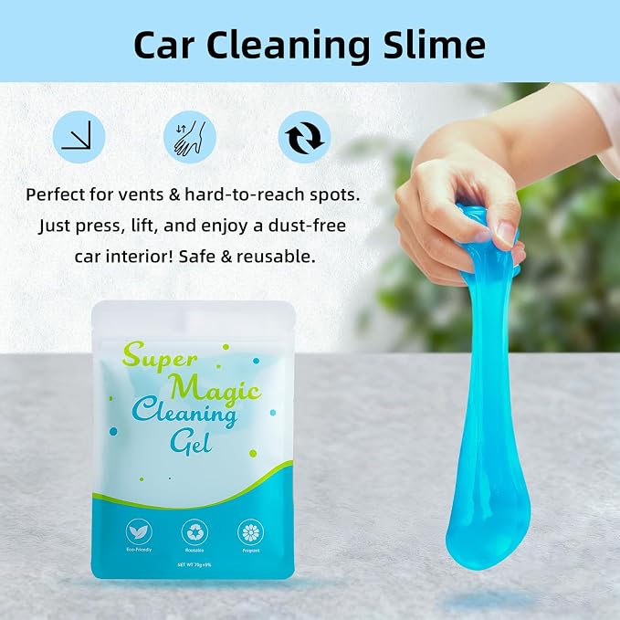 TICARVE Car Interior Detailing Cleaning Kit-10Pcs Car Screen Cleaner,Clean Gel, Detailing Brush, Cleaning Tools for Car, Keyboard and Interior Cleaning