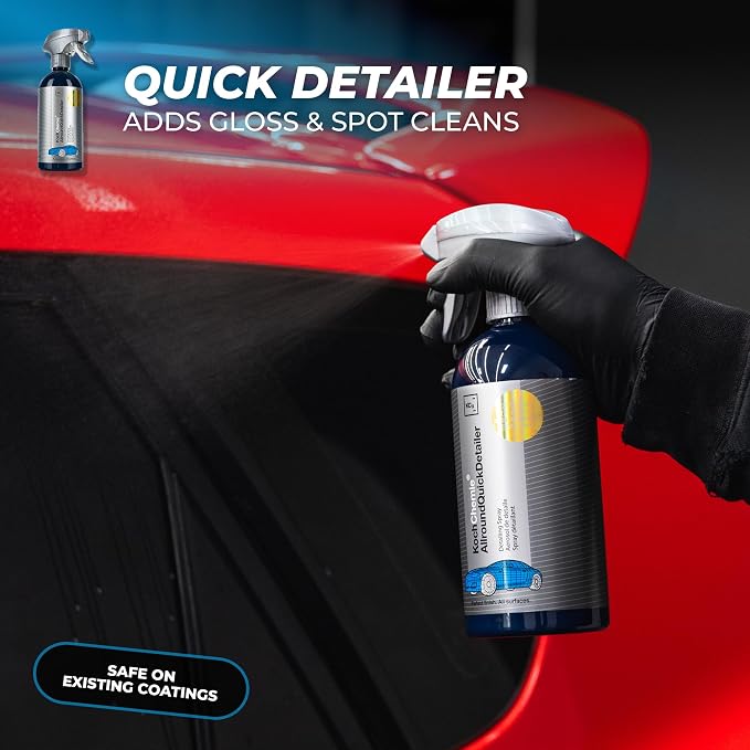 The Rag Company - Premium Car Cleaning Kit - Includes Car Wash Soap, Car Interior Cleaner, Exterior Spray, Drying Towel, Wash Mitt, Microfiber Towels - 8 Piece Kit