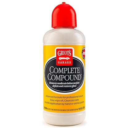 Griot's Garage Complete Compound, Car Scratch Remover for All Automotive Paint Finishes, Removes Scratches, Swirl Marks, Water Spots, Oxidation and Other Defects, 10862, 16oz
