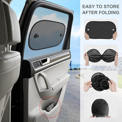 DIZA100 Car Sun Shade, 2 Pack Window Shade for Baby Universal Cling Sunshade for Side Window Sun Glare and UV Protection for Kids/Adults/Pets - 20''x12'' Fits 98% Cars(Suction Cup Stick)