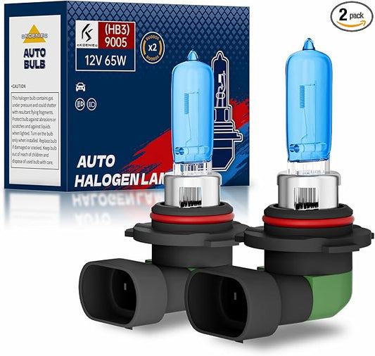 9005 Halogen Headlight Bulbs, Standard High Beam or Low Beam or Fog Light Bulb, DC 12V 55W 5000K,4000 Lumens,Head Light Bulbs for Car,High Brightness Headlight Bulb, Pack of 2