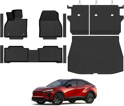 Custom Fit Floor Mats for 2026 Toyota C-HR, All Weather TPE Floor Liners & Trunk Mat & Backrest Protectors & Door Sill Guard, Odorless Full Set Interior Accessories